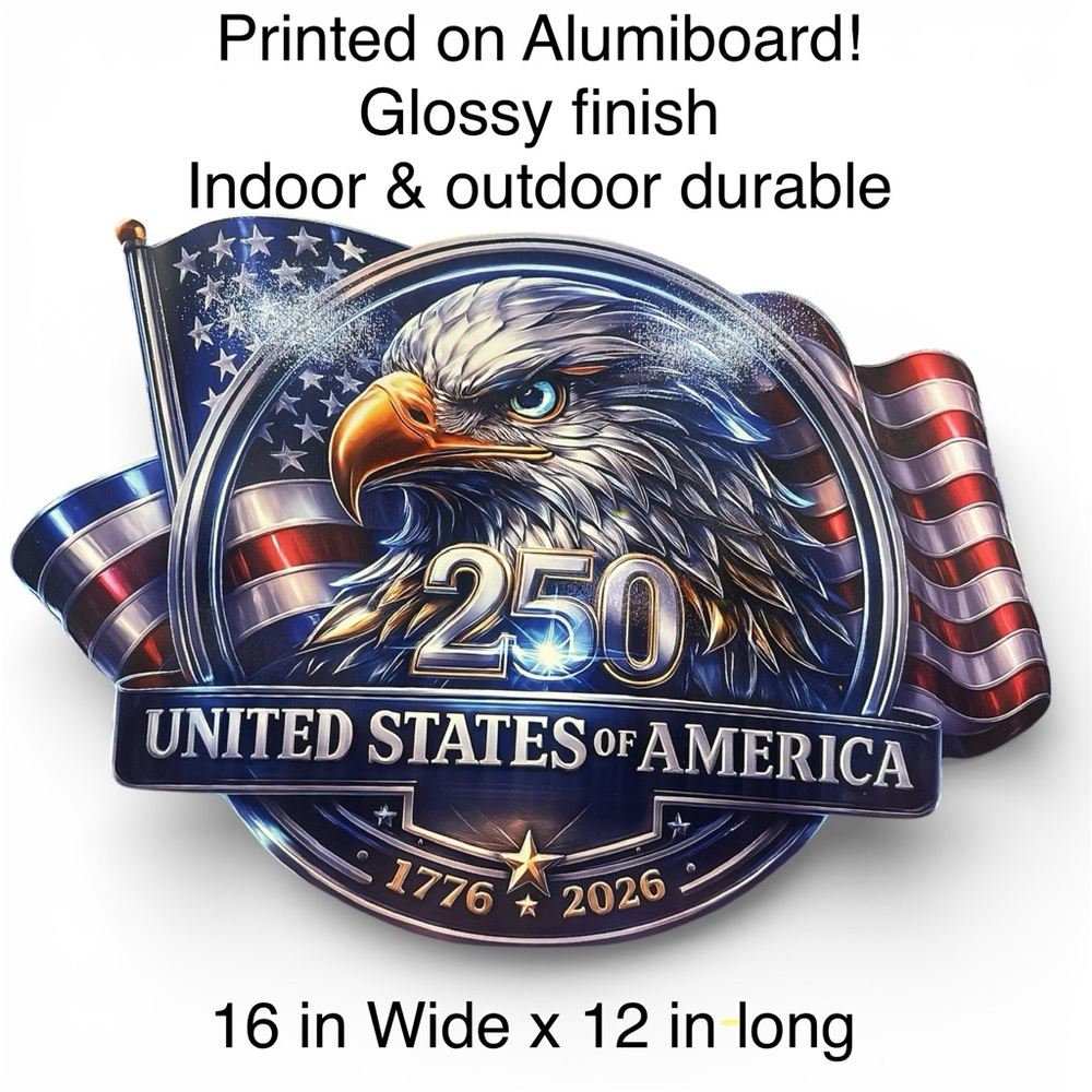 250th Anniversary USA Patriotic Eagle Wall Decor